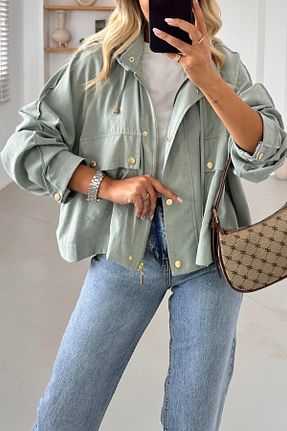 ترنچکت سبز زنانه پلی استر Suzi - کد 921222911