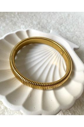 دستبند استیل (فولاد) طلائی استیل (فولاد) aysire - کد 921224047