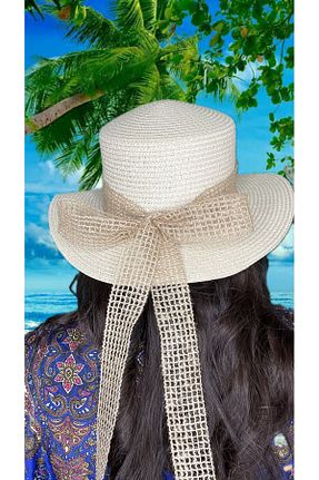 کلاه بژ زنانه حصیر laviyonsa - کد 921228736