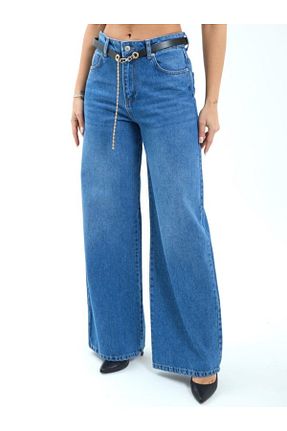 شلوار جین آبی زنانه پاچه گشاد Kıvanç Moda - کد 927394605