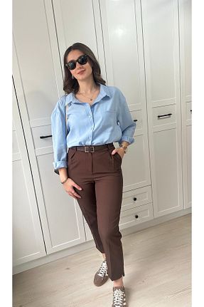 پیراهن آبی زنانه اورسایز Tasarım - کد 921243753