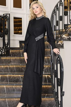 لباس مجلسی حجاب مشکی زنانه کرپ Esilanur - کد 922085630