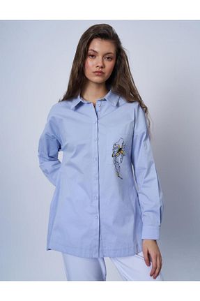 پیراهن حجاب آبی زنانه رگولار KYR - کد 921255017