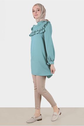 تونیک حجاب آبی زنانه پلی استر Alvina - کد 806346454