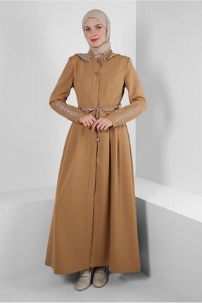 مانتو بلند حجاب قهوه ای زنانه Alvina - کد 803518611