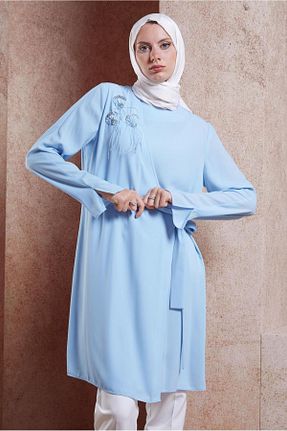 تونیک حجاب آبی زنانه پلی استر Alvina - کد 846976212