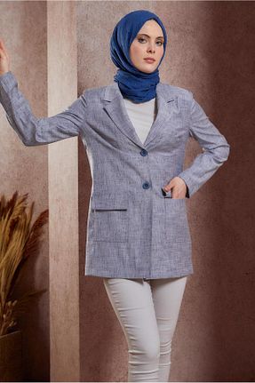 کت حجاب سرمه ای زنانه رگولار Alvina - کد 817982434