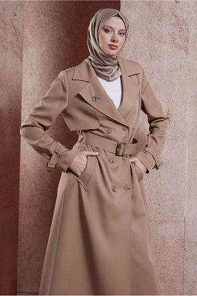 ترنچکت قهوه ای زنانه مخلوط پلی استر Alvina - کد 849218099