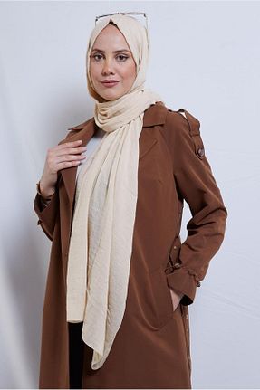 شال بژ زنانه پلی استر Alvina - کد 833652593