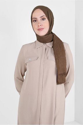 شال قهوه ای زنانه پلی استر Alvina - کد 801724052