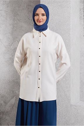 تونیک حجاب سفید زنانه پلی استر Alvina - کد 868840757