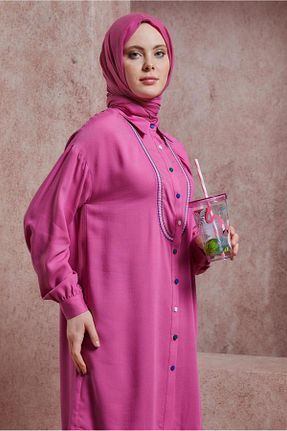 تونیک حجاب صورتی زنانه مخلوط ویسکون Alvina - کد 820499628