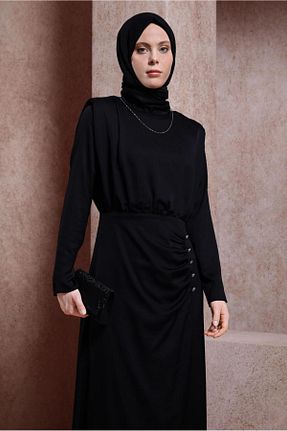 لباس حجاب مشکی زنانه رگولار Alvina - کد 817462079