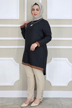 تونیک حجاب مشکی زنانه پنبه ای PYS - کد 921277320