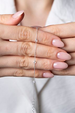 دستبند نقره سفید زنانه 925 عیار Elika Silver - کد 921278096