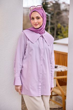 پیراهن حجاب بنفش زنانه رگولار LOCCO - کد 921287066