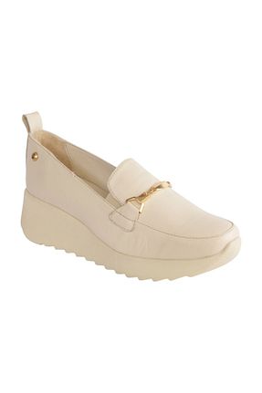 کفش کژوال بژ زنانه چرم خالص Mammamia - کد 921292610