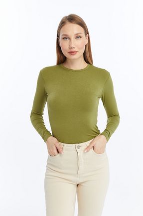 بلوز سبز زنانه ساده LAENT - کد 921308806