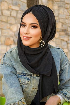 کلاه شنای حجاب مشکی زنانه Aişe Tesettür - کد 807519932