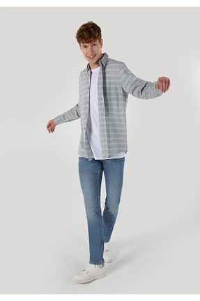 پیراهن طوسی مردانه رگولار Colin’s - کد 731904106