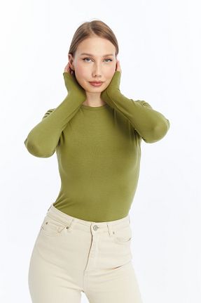 بلوز سبز زنانه ساده LAENT - کد 921308806