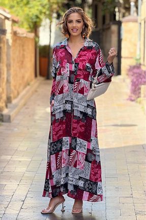 لباس زرشکی زنانه بافتنی Nevin Kaya Moda - کد 921323262