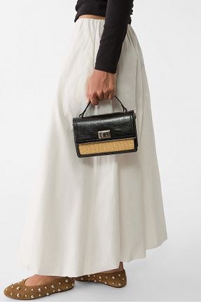 کیف دوشی مشکی زنانه پلی اورتان Stradivarius - کد 921316764