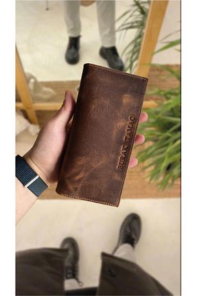 کیف پول قهوه ای زنانه ابعاد بزرگ AKING - کد 777725043