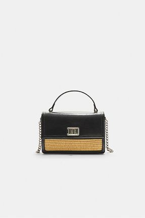 کیف دوشی مشکی زنانه پلی اورتان Stradivarius - کد 921316764