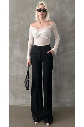 شلوار مشکی زنانه پارچه Madmext - کد 890231230