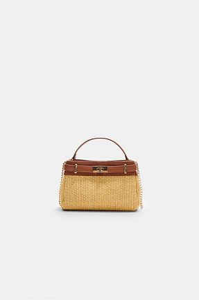 کیف دوشی قهوه ای زنانه پلی اورتان Stradivarius - کد 921316432