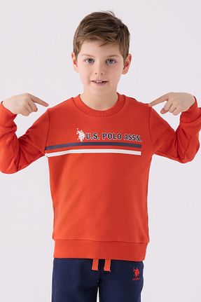 ست لباس راحتی نارنجی بچه گانه ساده U.S. Polo Assn. - کد 922138082