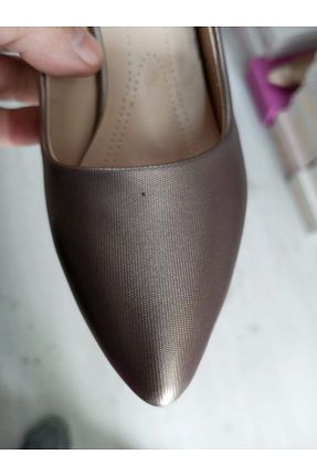 کفش پاشنه بلند کلاسیک متالیک زنانه چرم مصنوعی GULT - کد 921332055