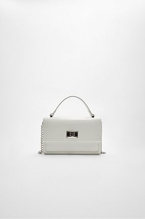 کیف دوشی سفید زنانه پلی اورتان Stradivarius - کد 921317490