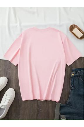 تیشرت صورتی زنانه Relaxed aynewmoda - کد 921328045