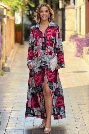 لباس زرشکی زنانه بافتنی Nevin Kaya Moda - کد 921323262