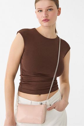 کیف دوشی صورتی زنانه پلی اورتان Stradivarius - کد 921328956