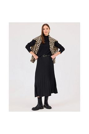 دامن مشکی زنانه کمر کش دار SEÇİL - کد 921333961