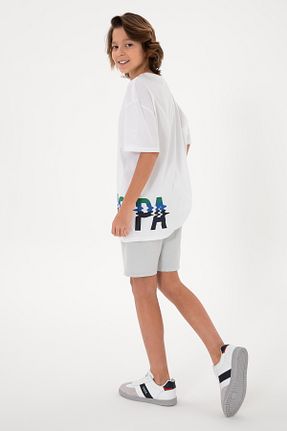 تیشرت سفید بچه گانه یقه دوچرخه U.S. Polo Assn. - کد 886500315