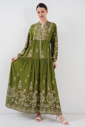لباس حجاب خاکی زنانه Asimetrik Bigdart - کد 921336336