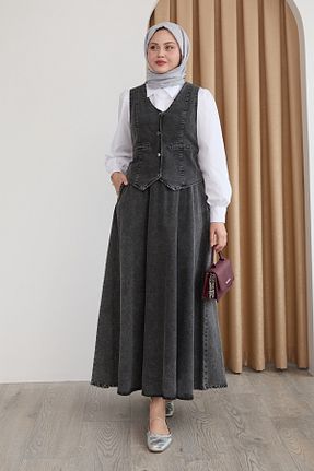 ست بالاتنه و پائین تنه حجاب مشکی زنانه رگولار InStyle - کد 921335065