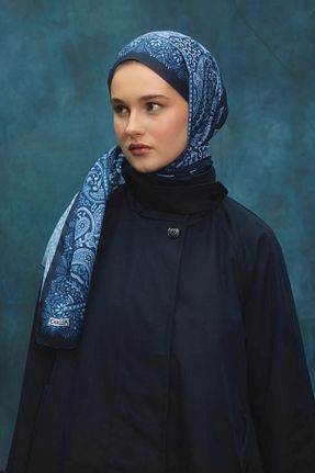 شال سرمه ای زنانه cs camellia scarf - کد 921333540