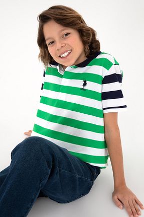 پولوشرت سبز بچه گانه پارچه ای U.S. Polo Assn. - کد 832713080