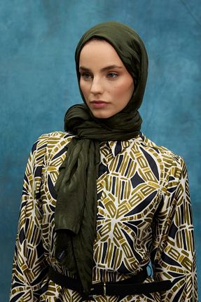 شال خاکی زنانه cs camellia scarf - کد 921333335