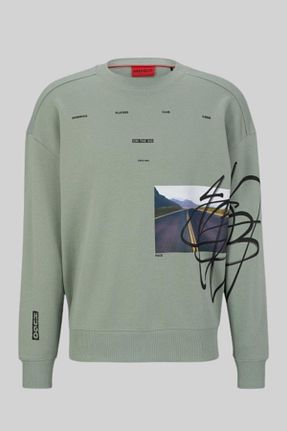 سوئیشرت سبز مردانه رگولار Hugo Boss - کد 923310764