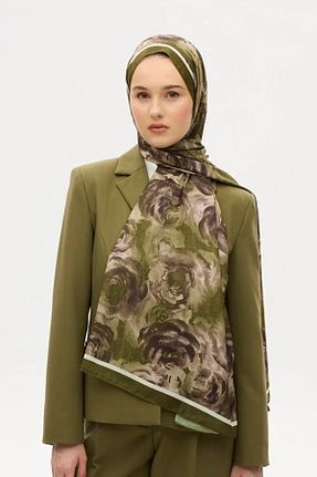 شال سبز زنانه پنبه ای cs camellia scarf - کد 921333420