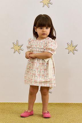 لباس صورتی بچه گانه بافتنی Fahhar Kids - کد 922161156