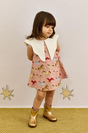 لباس صورتی بچه گانه بافتنی Fahhar Kids - کد 922161048