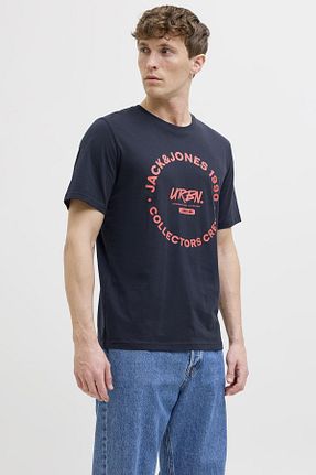 تیشرت آبی مردانه اسلیم فیت Jack & Jones - کد 917703657