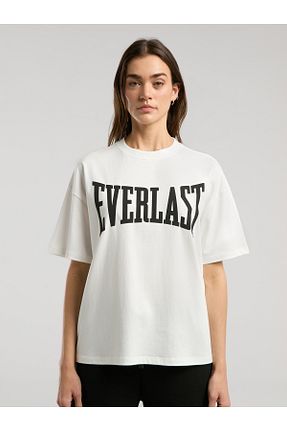 تیشرت اسپرت سفید زنانه اورسایز Everlast - کد 921341178